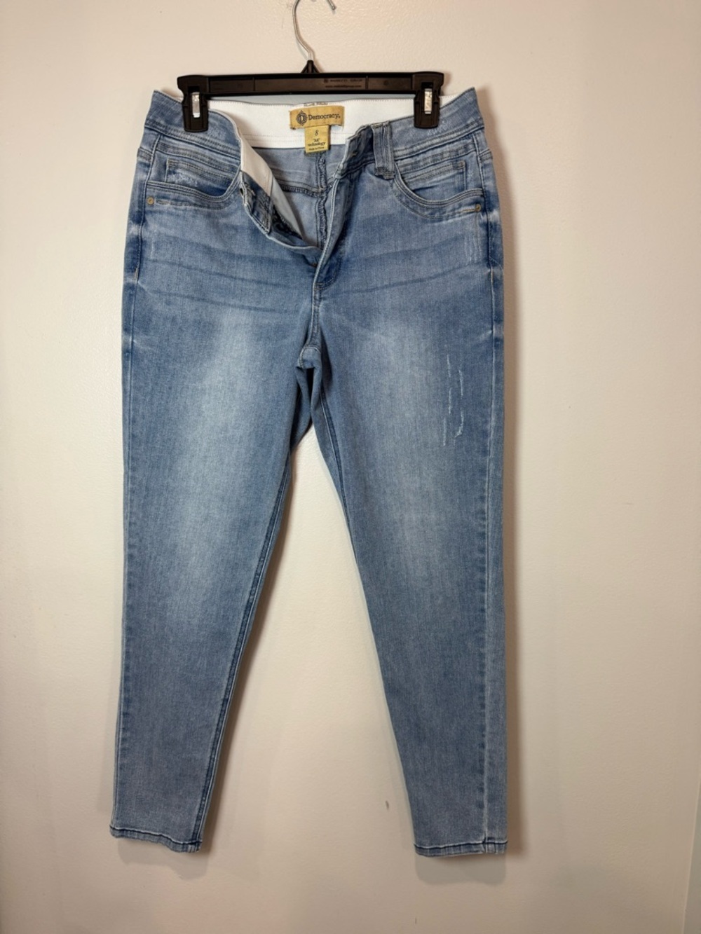 Democracy AB Technology Women's Blue Skinny Jeans Women’s Size 8 Light Wash - Picture 6 of 13